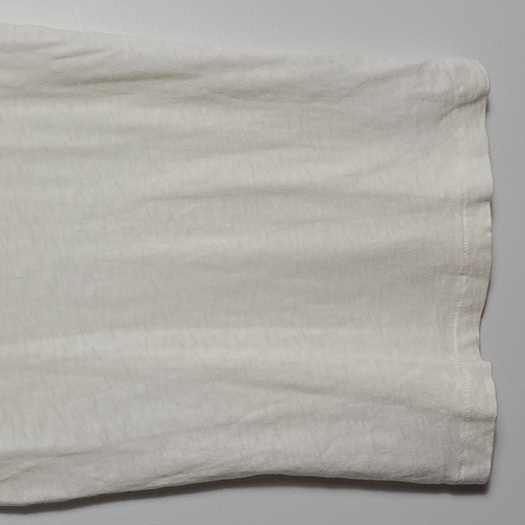 J. CREW Cream Tee with Orange Floral Embroidery Short Sleeve 100% Cotton Size XS - Picture 5 of 13